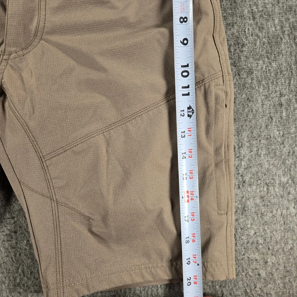 KUHL Silencr Kargo Shorts Mens 32 Brown Softshell Hiking Outdoor Gorpcore